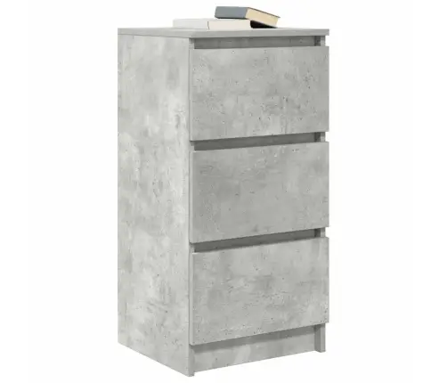 Kumode, Betona Pelēka, 37,5X35X76 Cm, Inženierijas Koks Vidaxl