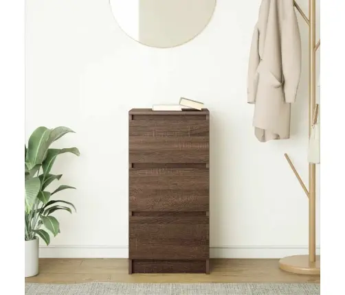Kumode, Brūns Ozols, 37,5X35X76 Cm, Inženierijas Koks Vidaxl