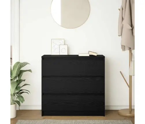 Indauja Juodas Ąžuolas 80X35X76 Cm Inžinerinė Mediena