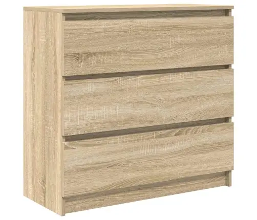 Kumode, Ozolkoka Krāsa, 80X35X76 Cm, Inženierijas Koks Vidaxl