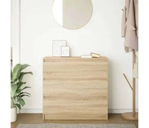 Kumode, Ozolkoka Krāsa, 80X35X76 Cm, Inženierijas Koks Vidaxl