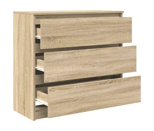 Kumode, Ozolkoka Krāsa, 80X35X76 Cm, Inženierijas Koks Vidaxl