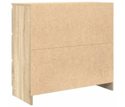 Kumode, Ozolkoka Krāsa, 80X35X76 Cm, Inženierijas Koks Vidaxl