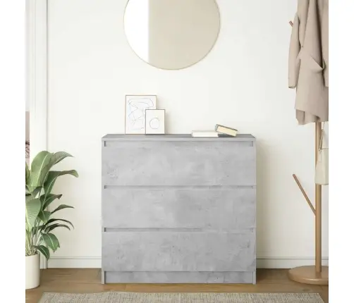 Šoninė Spintelė, Betono Pilka, 80X35X76 cm Apdirbta Mediena