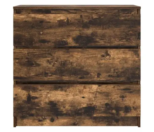 Šoninė Spintelė, Dūminio Ąžuolo, 80X35X76 cm Apdirbta Mediena