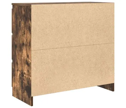 Šoninė Spintelė, Dūminio Ąžuolo, 80X35X76 cm Apdirbta Mediena