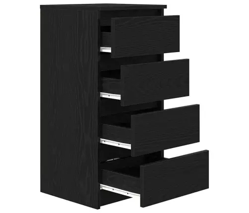 Kumode, Melns Ozols, 37,5X35X76 Cm, Inženierijas Koks Vidaxl