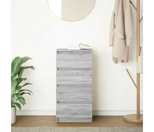 Kumode, Pelēka Ozolkoka, 37,5X35X76 Cm, Inženierijas Koks Vidaxl Kumode, Pelēka Ozolkoka, 37,5X35X76 Cm, Inženierijas Koks Vidaxl