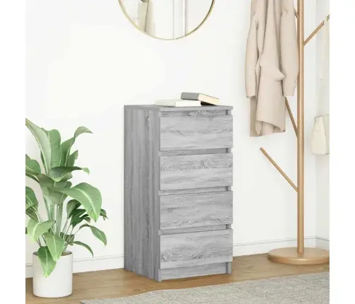 Kumode, Pelēka Ozolkoka, 37,5X35X76 Cm, Inženierijas Koks Vidaxl Kumode, Pelēka Ozolkoka, 37,5X35X76 Cm, Inženierijas Koks Vidaxl