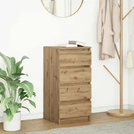 Kumode, Ozolkoka Krāsa, 37,5X35X76 Cm, Inženierijas Koks Vidaxl