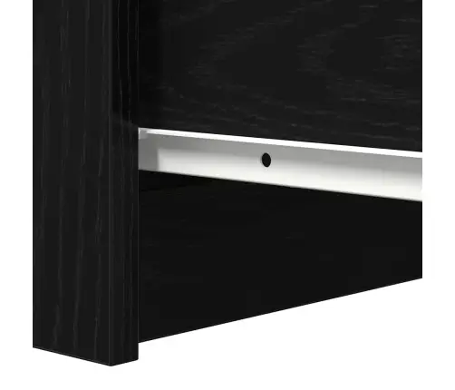 Kumode Ar Atvilktni, Melns Ozols 37,5X35X99Cm Inženierijas Koks Vidaxl