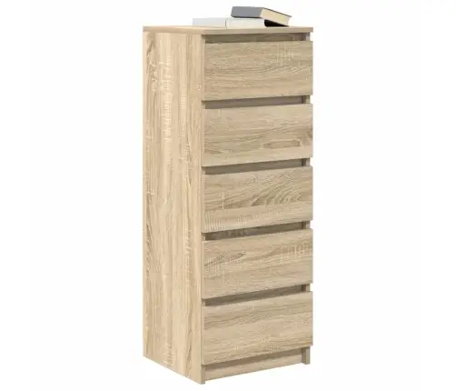 Kumode Ar Atvilktni, 37,5X35X99 Cm, Inženierijas Koks Vidaxl