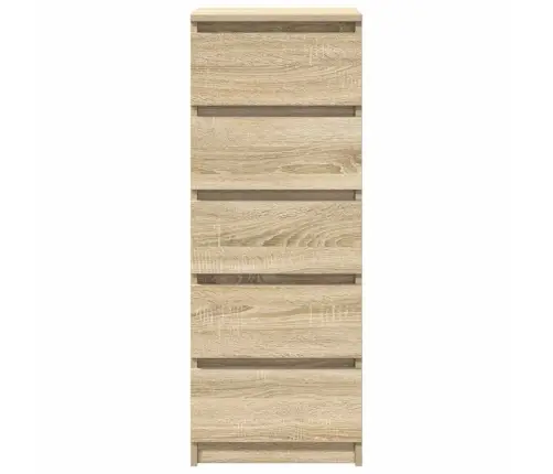 Kumode Ar Atvilktni, 37,5X35X99 Cm, Inženierijas Koks Vidaxl