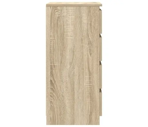 Kumode Ar Atvilktni, 37,5X35X99 Cm, Inženierijas Koks Vidaxl