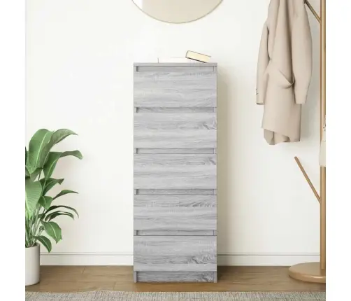 Kumode Ar Atvilktni, 37,5X35X99 Cm, Inženierijas Koks Vidaxl