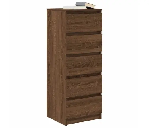 Puhvetkapp Sahtlitega, Pruun Tamm, 37,5 X 35X 99 cm Tehispuit