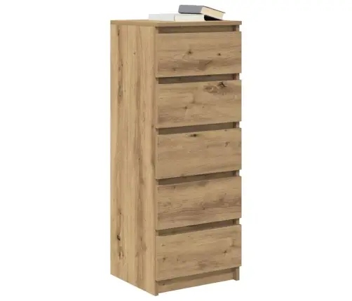 Kumode Ar Atvilktni, 37,5X35X99 Cm, Inženierijas Koks Vidaxl