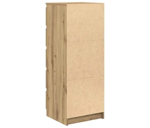 Kumode Ar Atvilktni, 37,5X35X99 Cm, Inženierijas Koks Vidaxl