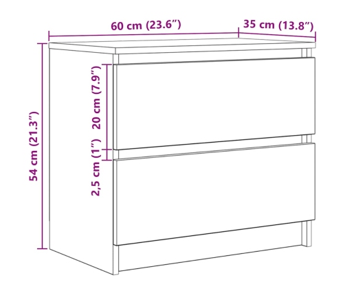 Tv Skapītis, Veca Koka, 60X35X54 Cm, Inženierijas Koks Vidaxl