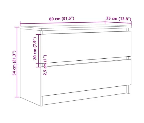 Tv Skapītis, Balts, 80X35X54 Cm, Inženierijas Koks Vidaxl