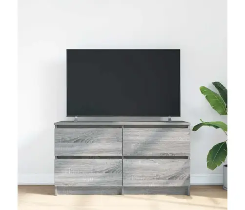 Tv Skapītis, Pelēka Ozolkoka, 100X35X54 Cm, Inženierijas Koks Vidaxl