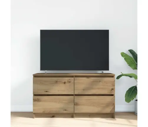 Tv Skapītis, Koka Krāsa, 100X35X54 Cm, Inženierijas Koks Vidaxl