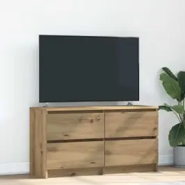 Tv Skapītis, Koka Krāsa, 100X35X54 Cm, Inženierijas Koks Vidaxl