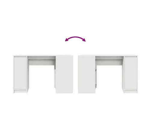 Rakstāmgalds, Balts, 120X42X76 Cm, Skaidu Plāksne Vidaxl