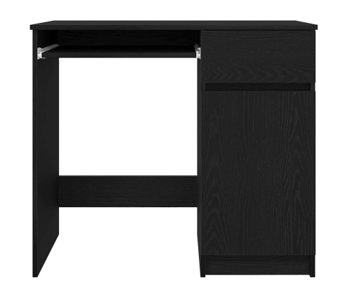 Rakstāmgalds Melns Ozols 86X49X76 Cm Inženierijas Koks Vidaxl