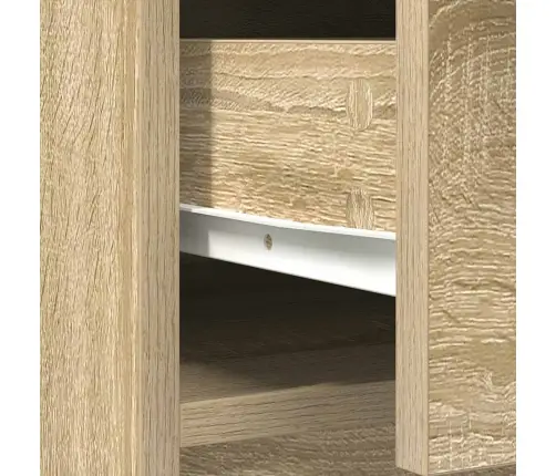 Kumode Ar Atvilktnēm Un Durvīm, Sonoma Ozols, 70,5X34X74,5 Cm Vidaxl