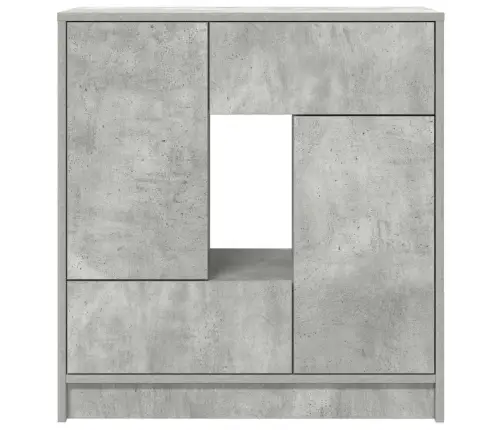 Kumode Ar Atvilktnēm Un Durvīm, Betons Pelēks, 70,5X34X74,5 Cm Vidaxl