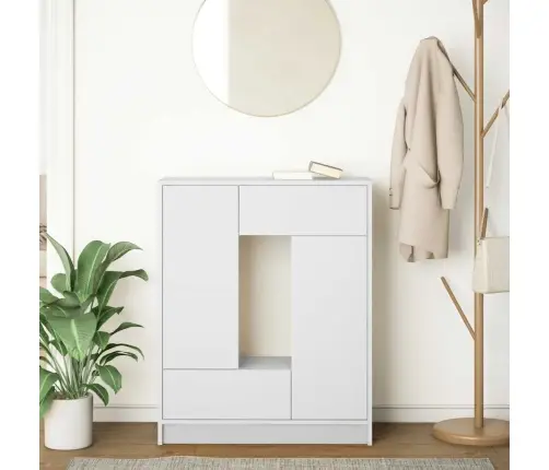 Puhvetkapp Sahtlitega Ja Ustega, Valge, 73X31X90 Cm