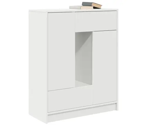 Puhvetkapp Sahtlitega Ja Ustega, Valge, 73X31X90 Cm
