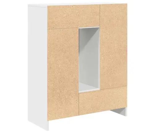 Puhvetkapp Sahtlitega Ja Ustega, Valge, 73X31X90 Cm