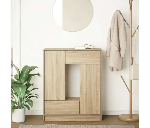 Šoninė Spintelė Su Stalčiais Ir Durelėmis, Balta, 73X31X90 Cm