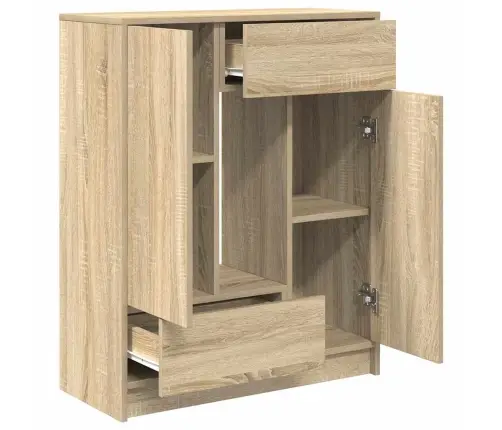 Šoninė Spintelė Su Stalčiais Ir Durelėmis, Balta, 73X31X90 Cm