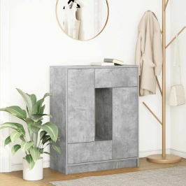 Kumode Ar Atvilktnēm Un Durvīm, Betons Pelēks, 73X31X90 Cm Vidaxl