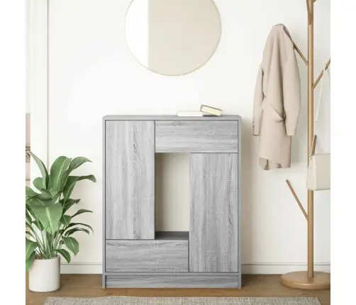 Kumode Ar Atvilktnēm Un Durvīm, Pelēka Sonoma, 73X31X90 Cm Vidaxl