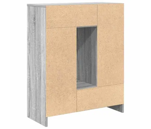 Kumode Ar Atvilktnēm Un Durvīm, Pelēka Sonoma, 73X31X90 Cm Vidaxl