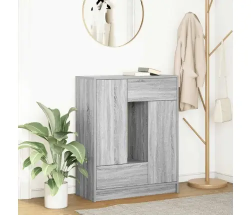 Kumode Ar Atvilktnēm Un Durvīm, Pelēka Sonoma, 73X31X90 Cm Vidaxl