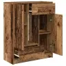 Kumode Ar Atvilktnēm Un Durvīm, Veca Koka, 73X31X90 Cm Vidaxl