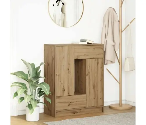 Kumode Ar Atvilktnēm Un Durvīm, Koka Krāsā, 73X31X90 Cm Vidaxl