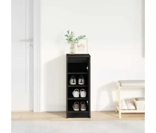 Apavu Plaukts, Melns Ozols, 29,5X34X76 Cm, Inženierijas Koks Vidaxl