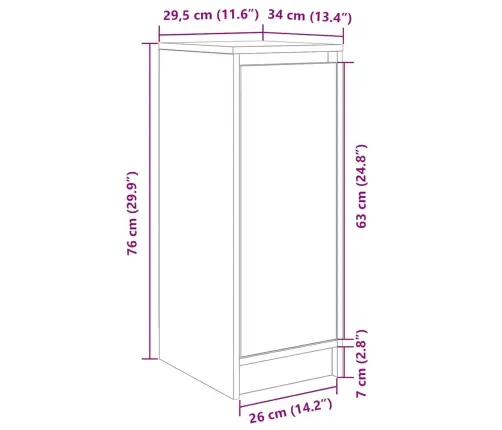 Kingakapp, Betoonhall, 29,5X34X76 cm Tehispuit