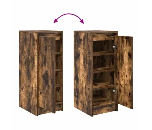 Spintelė Batams, Dūminio Ąžuolo, 29,5X34X76cm Apdirbta Mediena