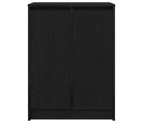 Apavu Skapītis, Melns Ozols, 57X34X76 Cm, Inženierijas Koks Vidaxl