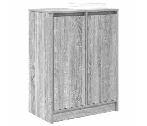 Apavu Skapītis, Pelēka Ozola, 57X34X76 Cm, Inženierijas Koks Vidaxl