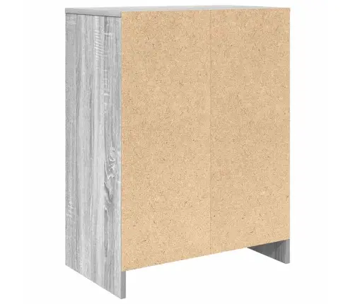 Apavu Skapītis, Pelēka Ozola, 57X34X76 Cm, Inženierijas Koks Vidaxl