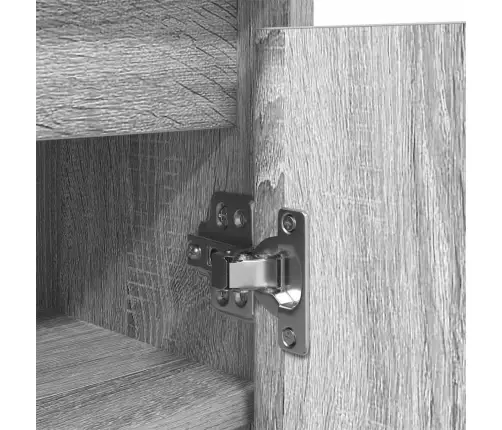 Apavu Skapītis, Pelēka Ozola, 57X34X76 Cm, Inženierijas Koks Vidaxl