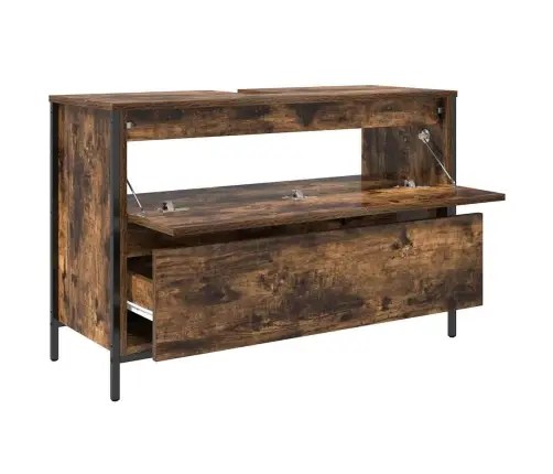 Vonios Praustuvo Spintelė Su Stalčiais 90X34,5X60 Cm